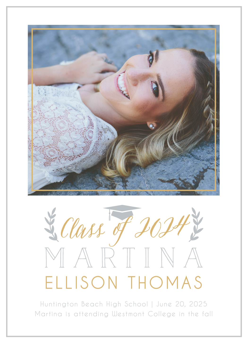 Class Laurels Graduation Announcements