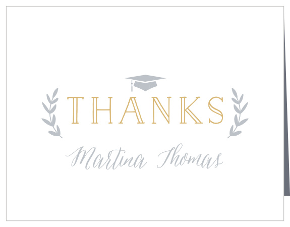 Class Laurels Graduation Thank You Cards
