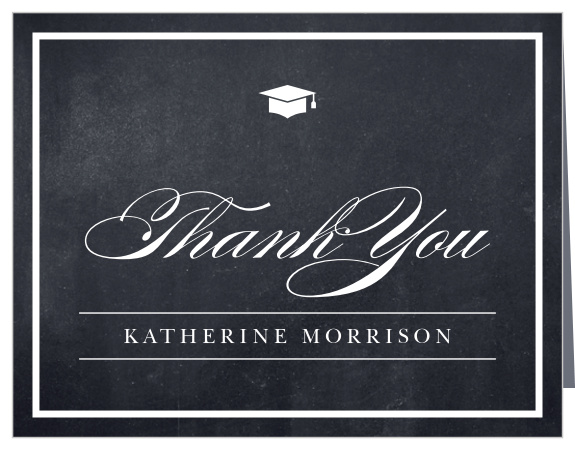 Modern Blackboard Graduation Thank You Cards