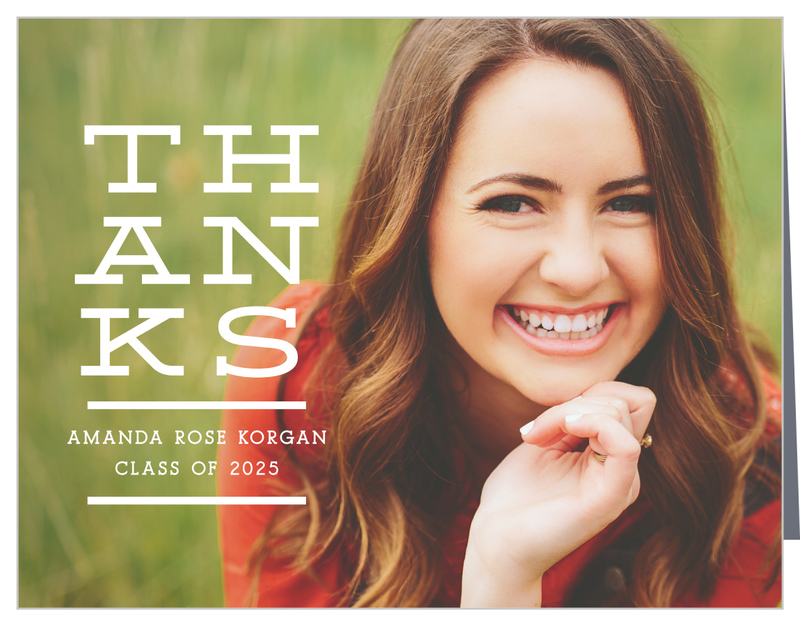 Minimal Grad Graduation Thank You Cards