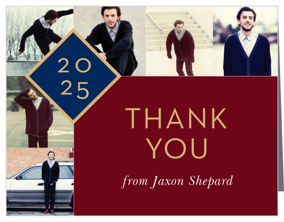 Mod Blocks Graduation Thank You Cards