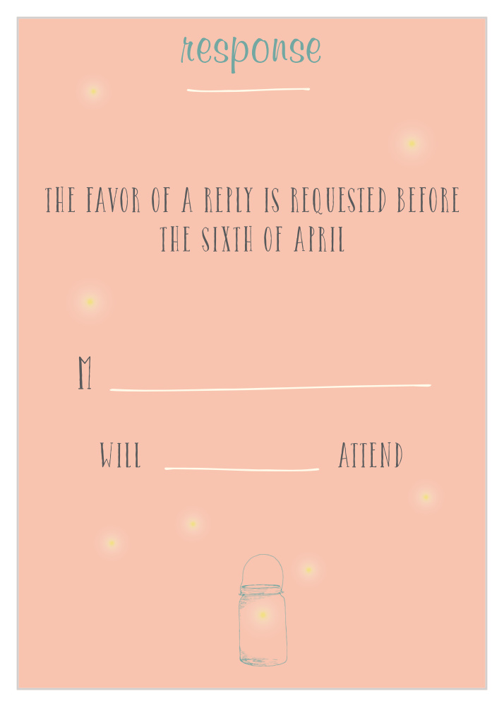 Mason Jars & Fireflies Response Cards