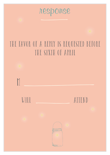 Mason Jars & Fireflies Response Cards