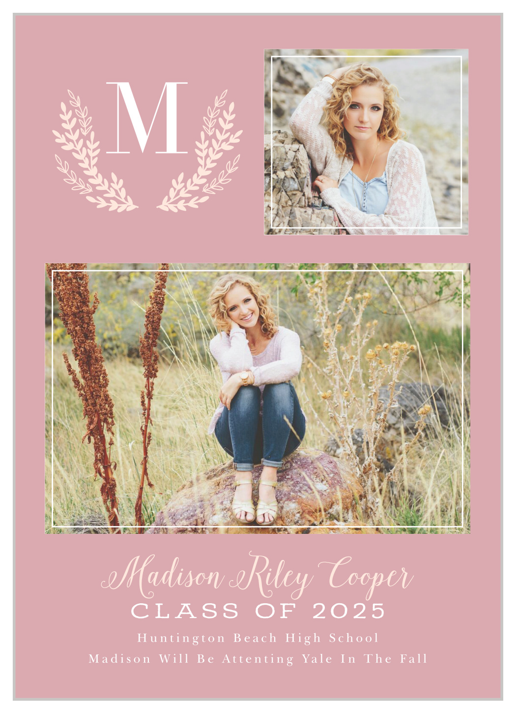 Pretty In Pink Graduation Announcements