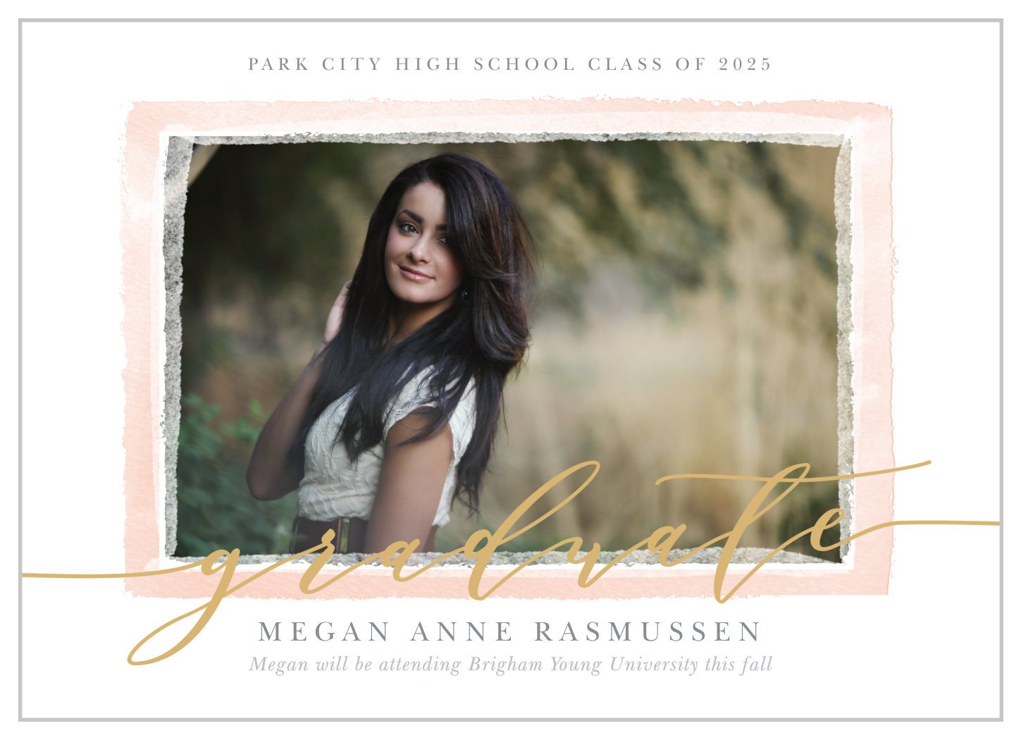 Painted Border Graduation Announcements