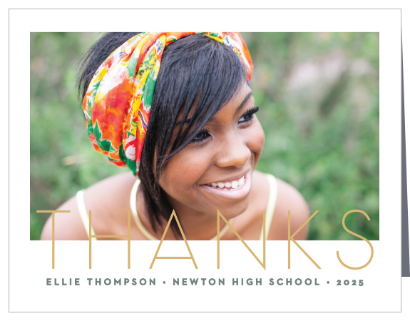 Modern Type Graduation Thank You Cards