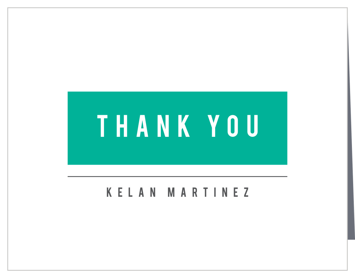 Modern Tag Graduation Thank You Cards