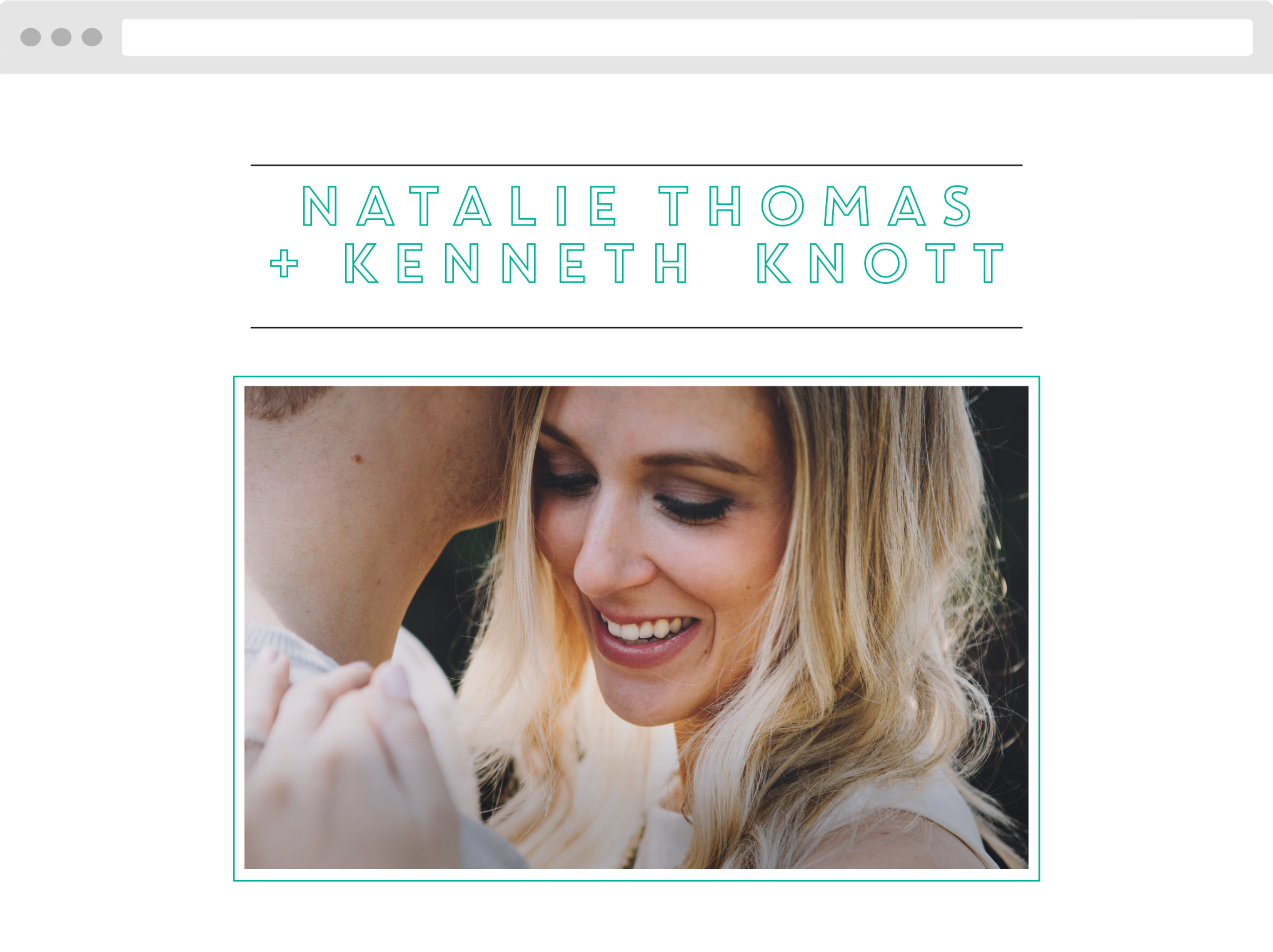Bold Outline Wedding Website