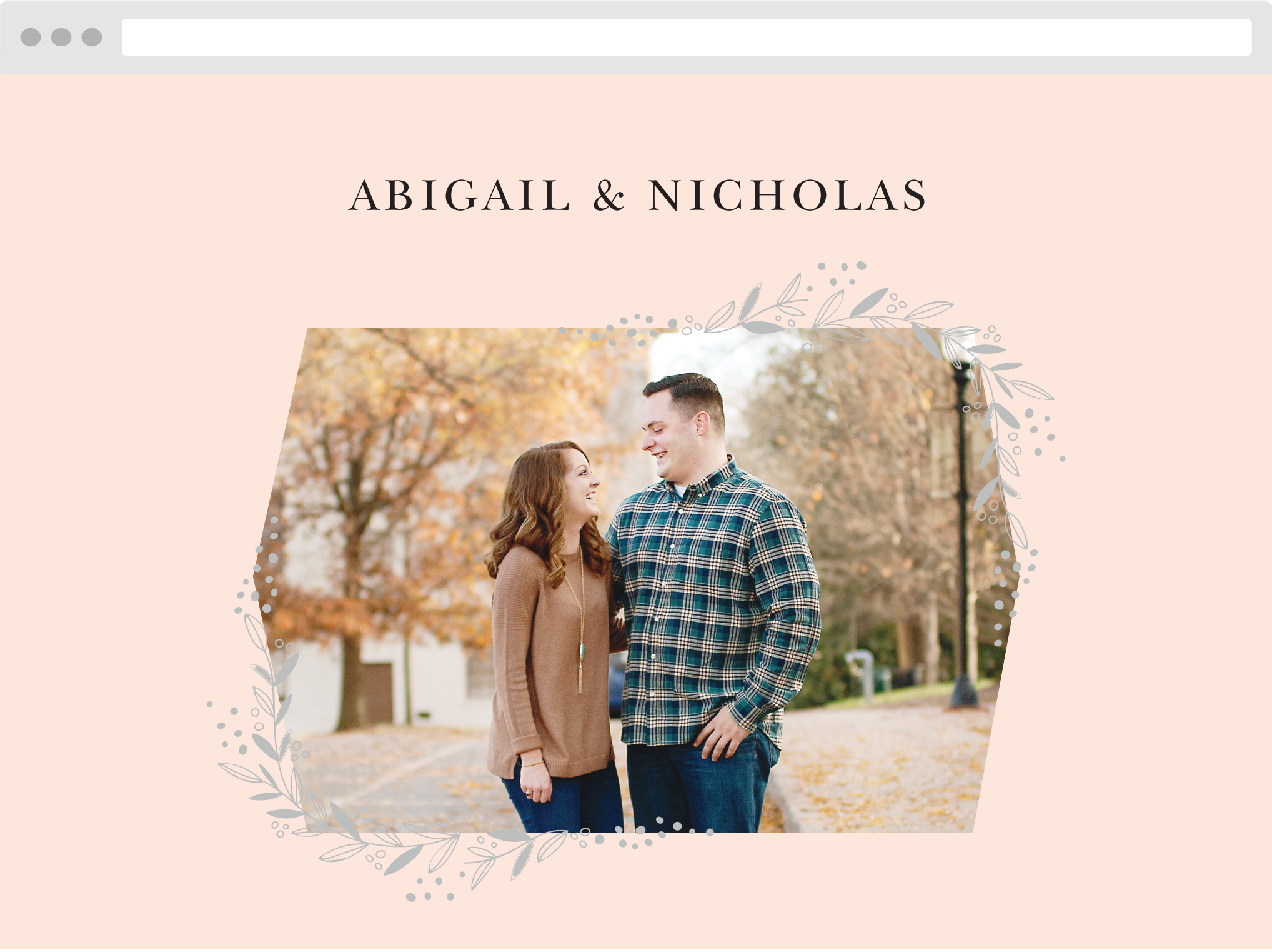 Delicate Botanical Wedding Website