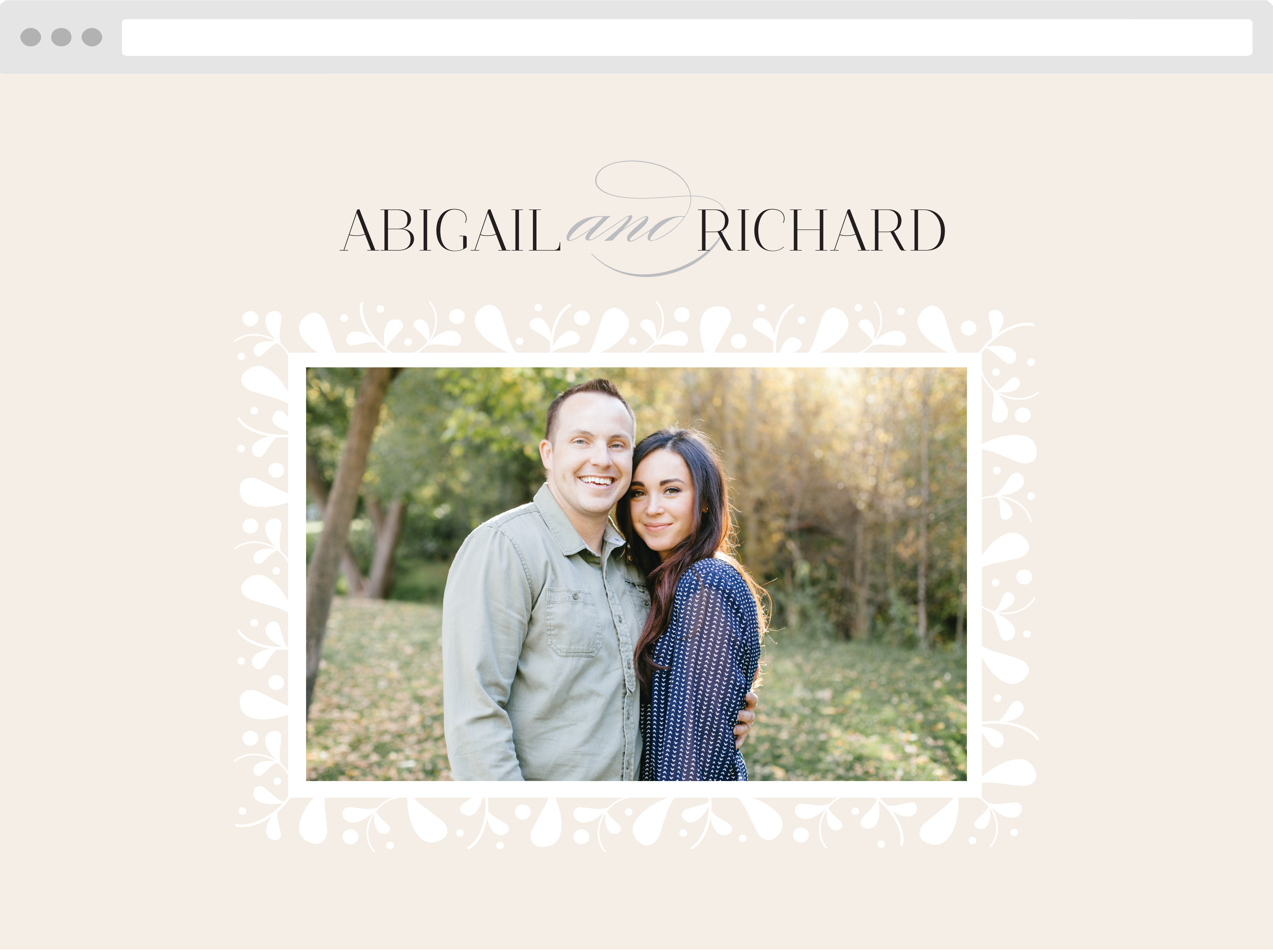 Frosted Leaves Wedding Website