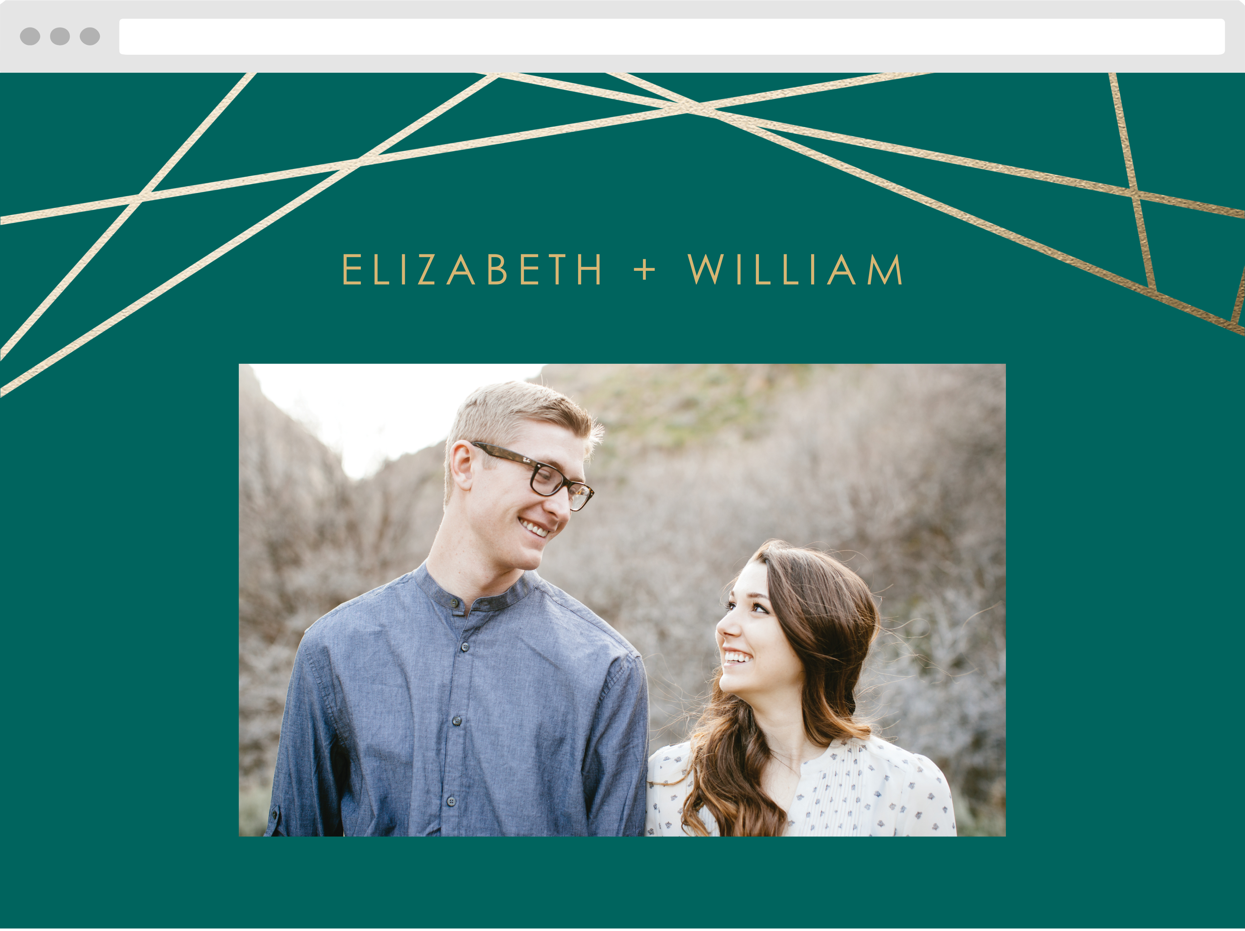 Emerald Facets Wedding Website