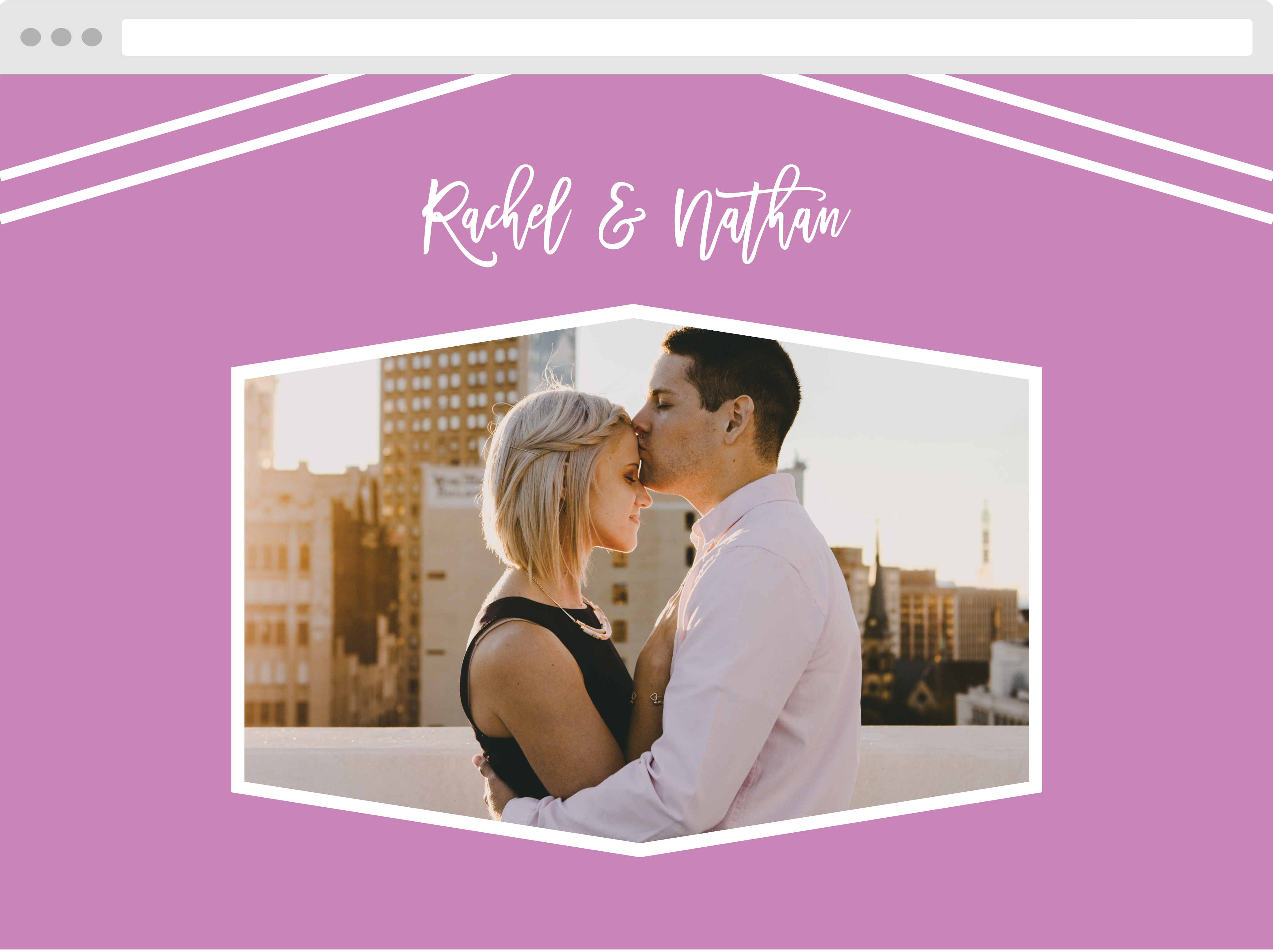 Cheeky Chevron Wedding Website