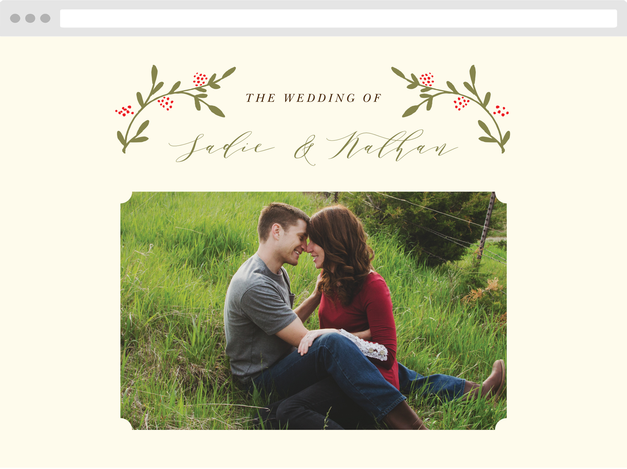 Bountiful Berries Wedding Website