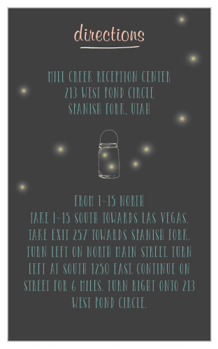 Mason Jars & Fireflies Direction Cards