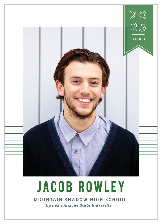 Go for a more traditional design with our School Banner Graduation Announcements. 