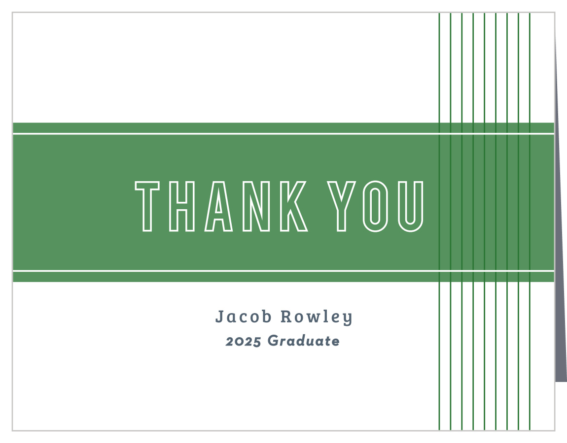 School Banner Graduation Thank You Cards