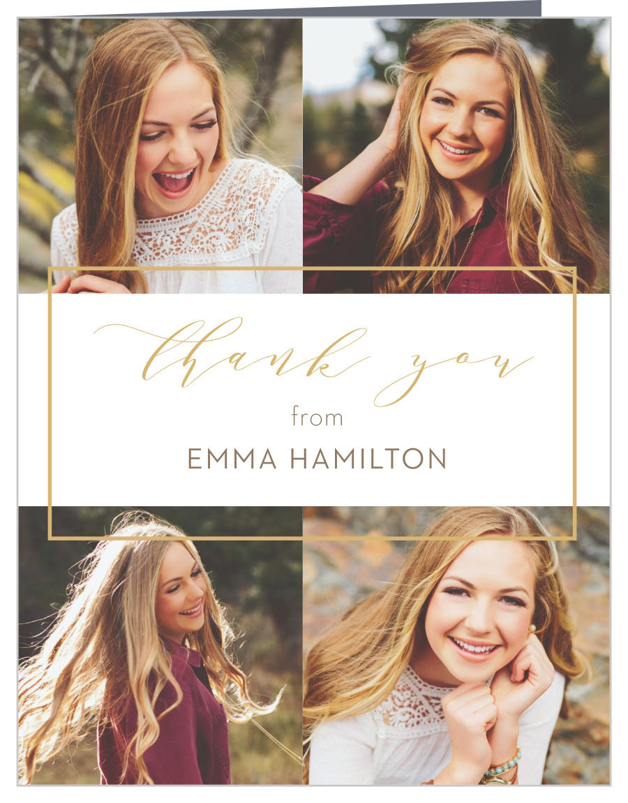 Simply Framed Graduation Thank You Cards