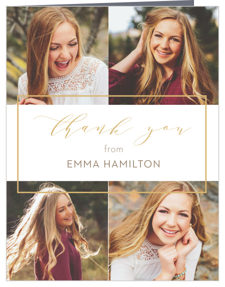Simply Framed Graduation Thank You Cards