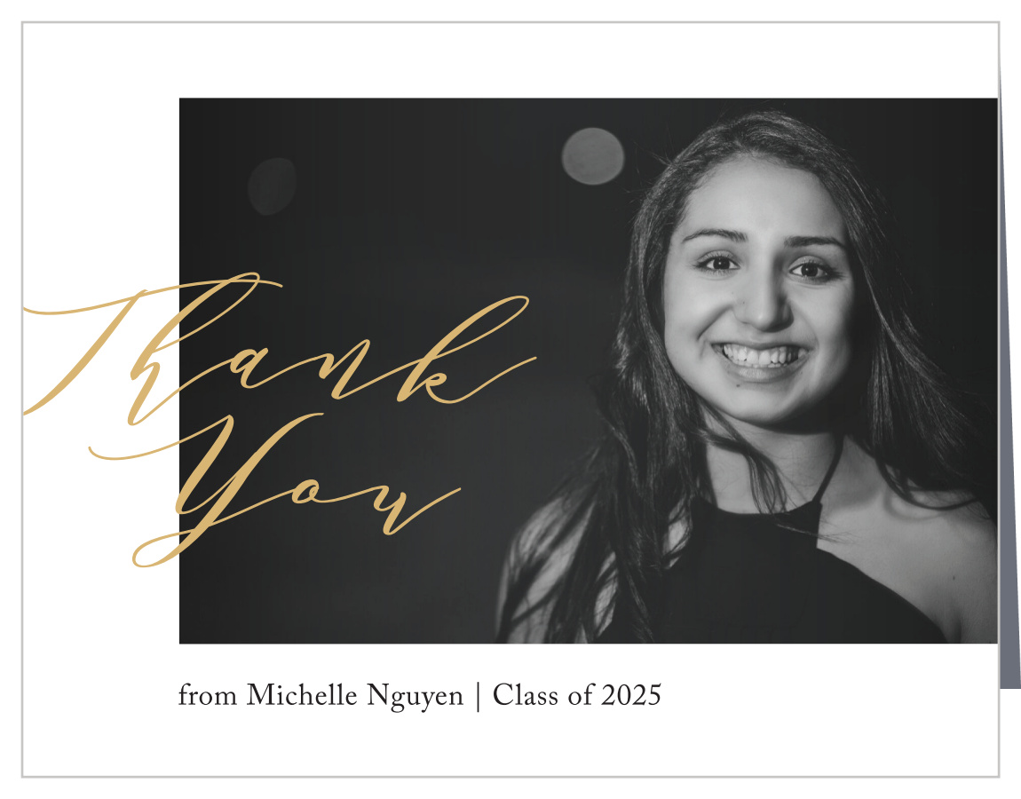 Simple Signature Graduation Thank You Cards