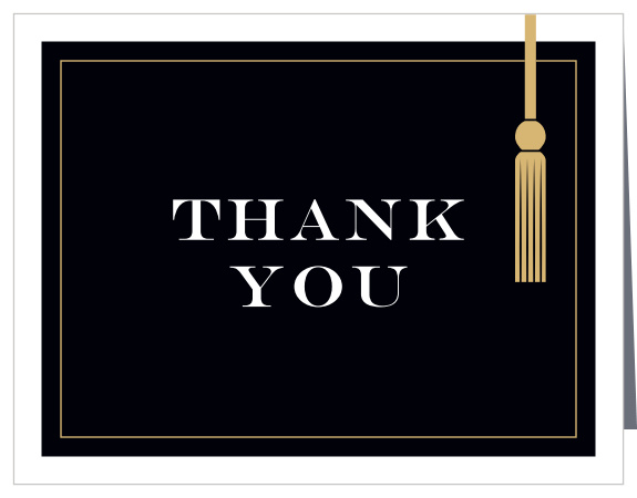 Hanging Tassel Graduation Thank You Cards