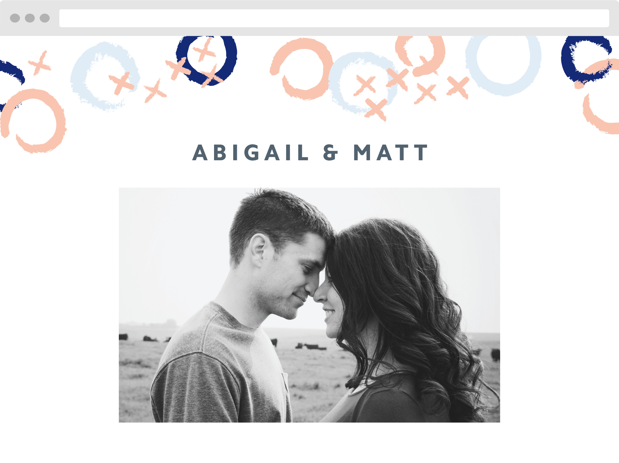 X & O Wedding Website