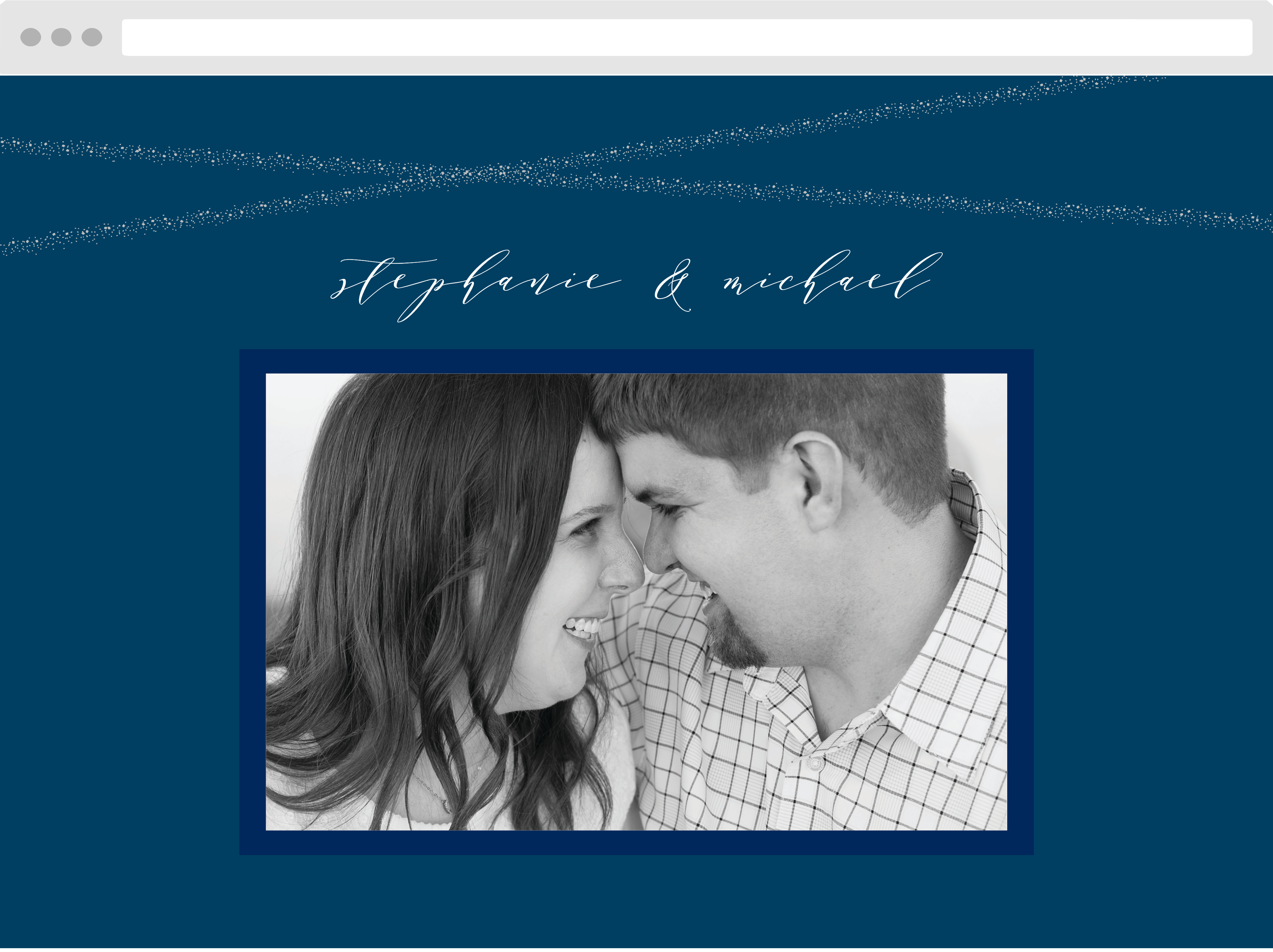 Stunning Starlight Wedding Website