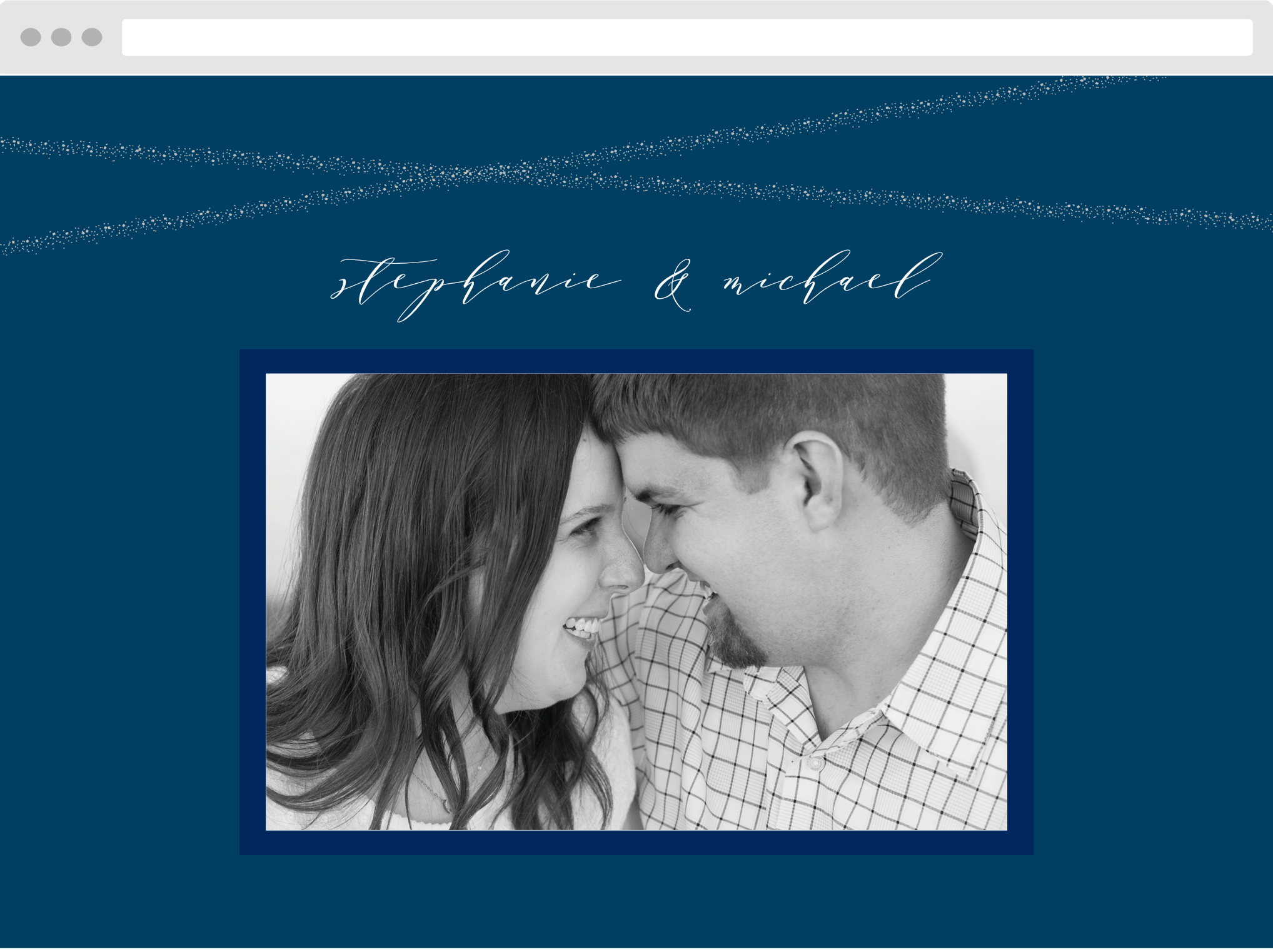 Stunning Starlight Wedding Website