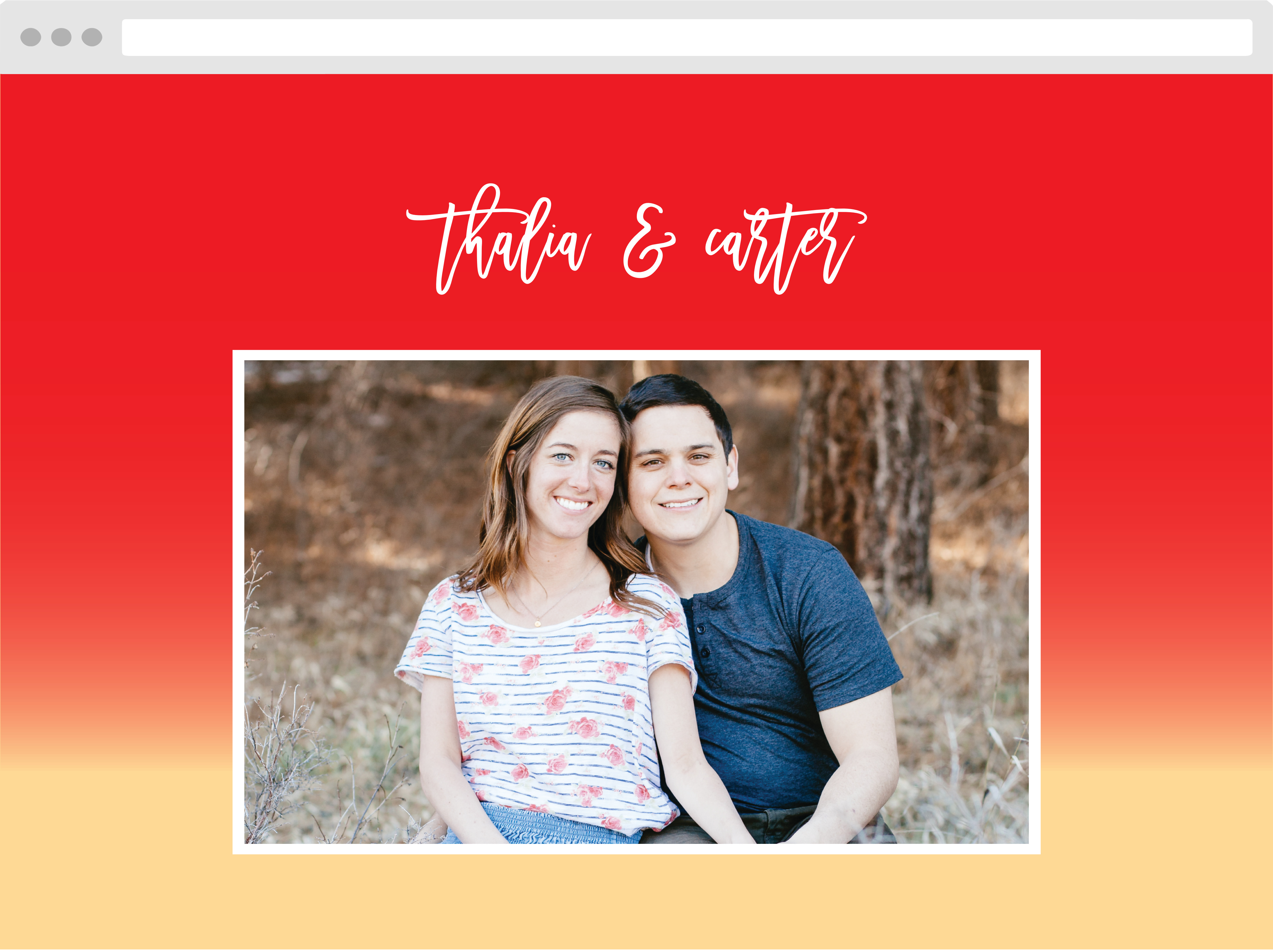 Tequila Sunrise Wedding Website