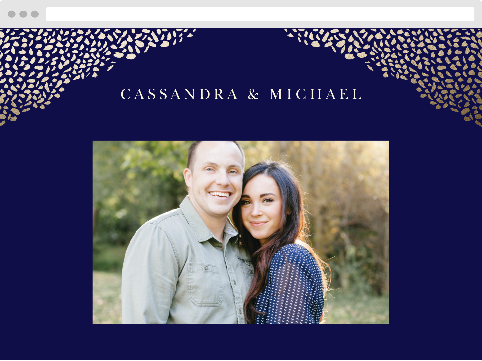 Pebble Walkway Wedding Website