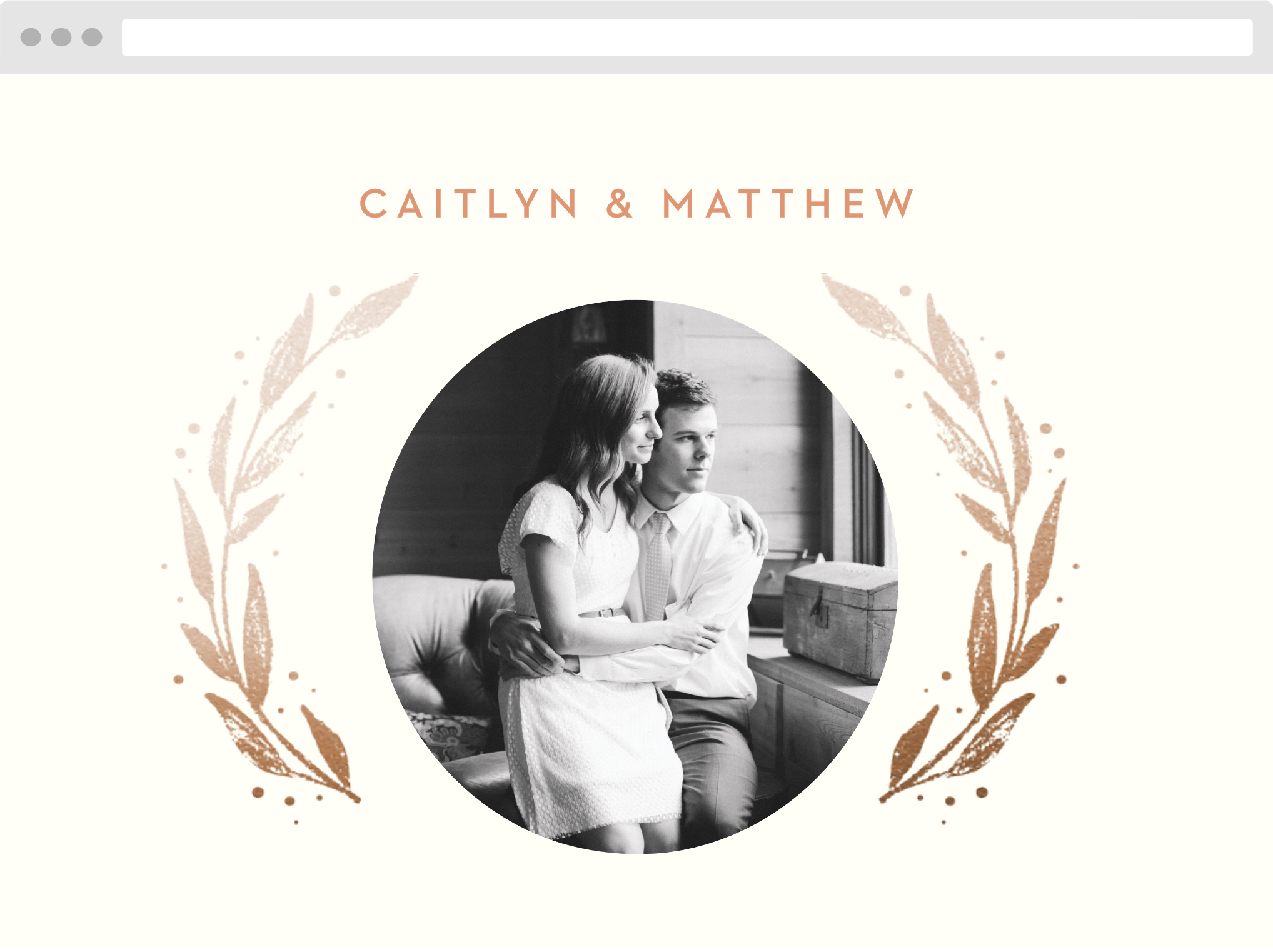 Rustic Branches Wedding Website
