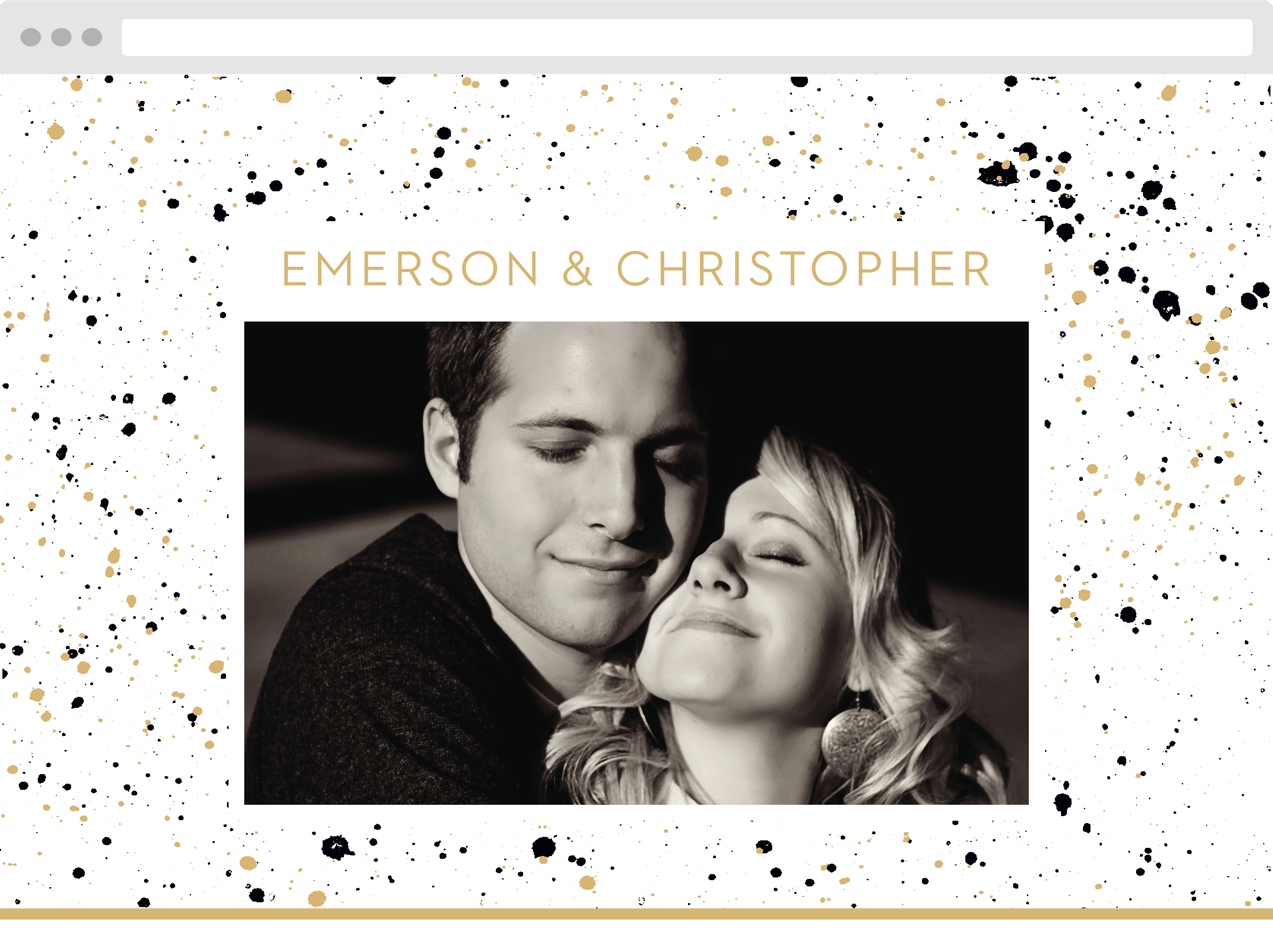 Modern Splatters Wedding Website