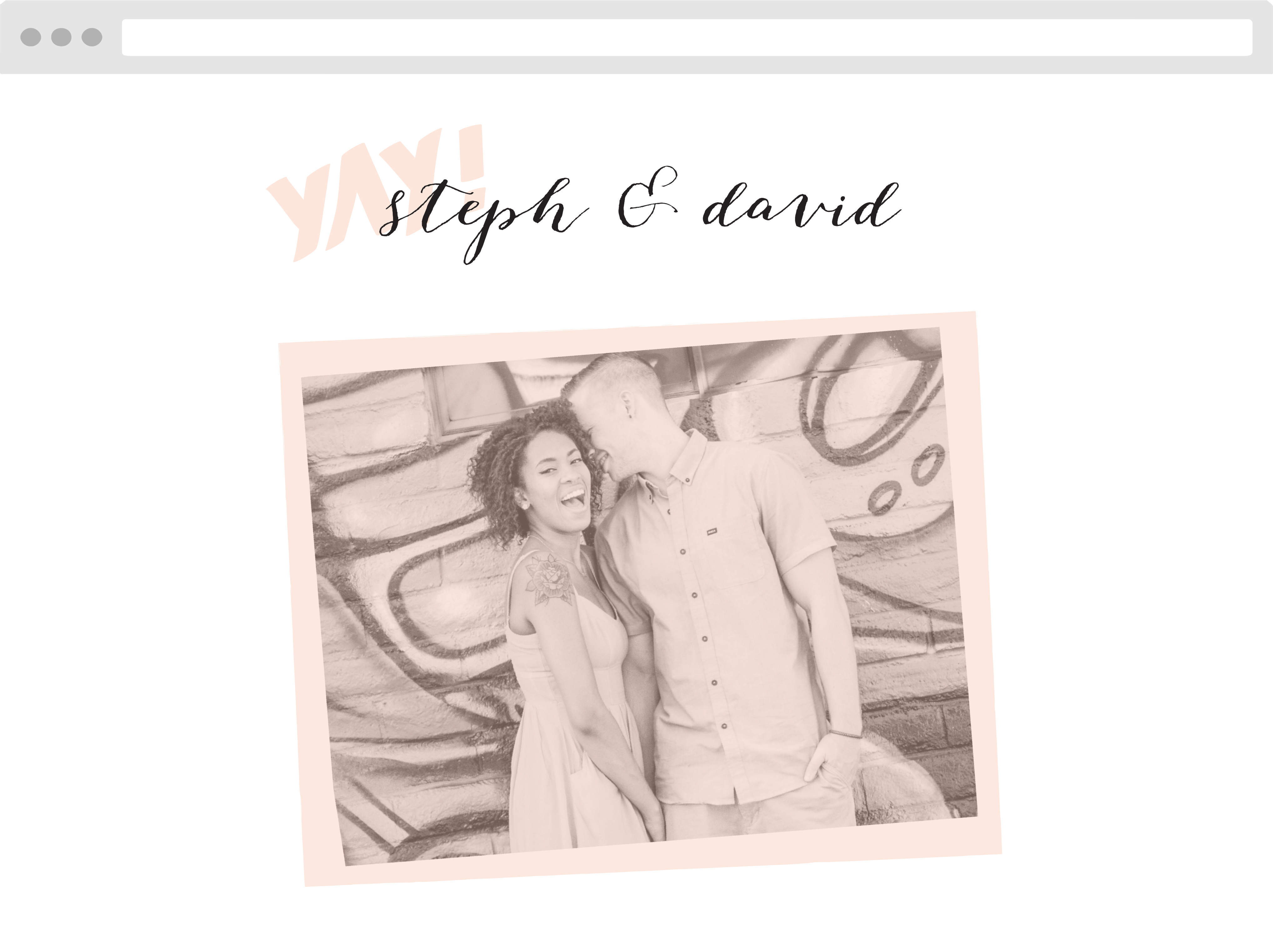 Giddy Graffiti Wedding Website
