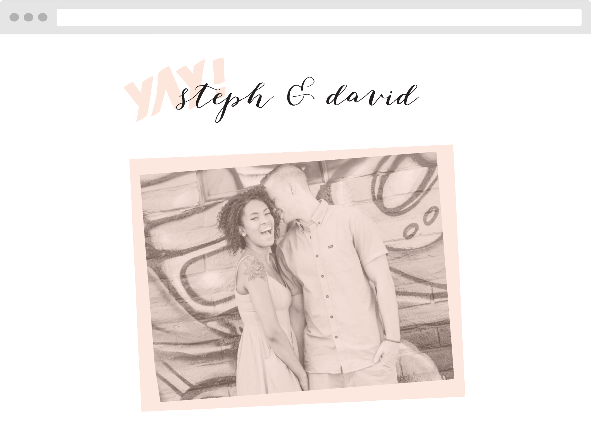 Giddy Graffiti Wedding Website