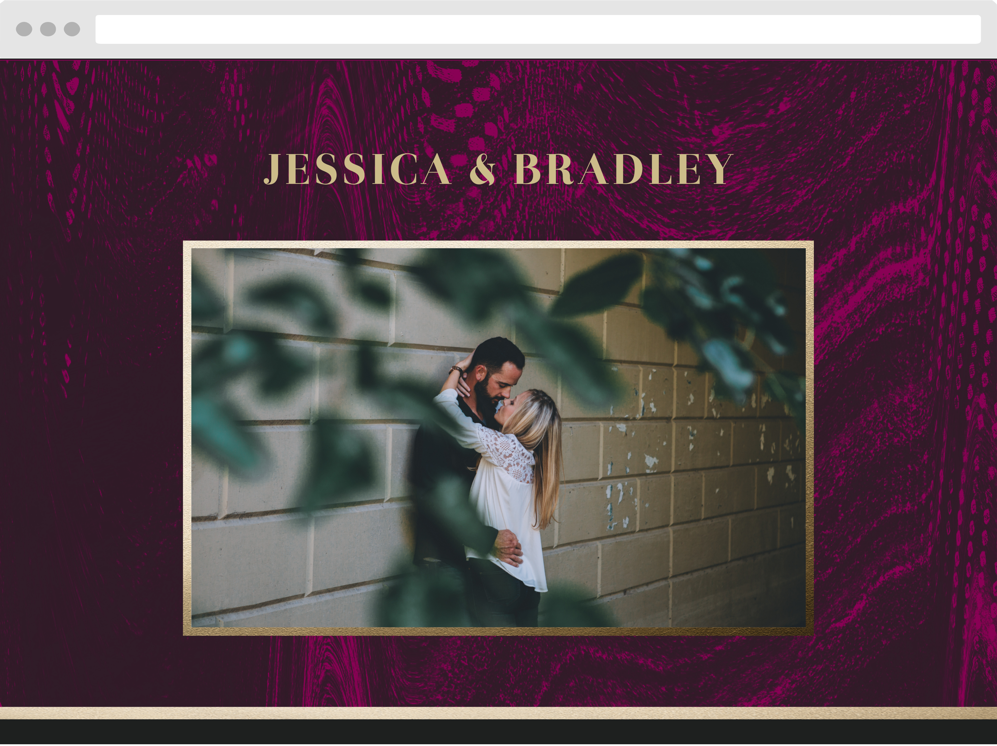 Lipstick & Louvre Wedding Website