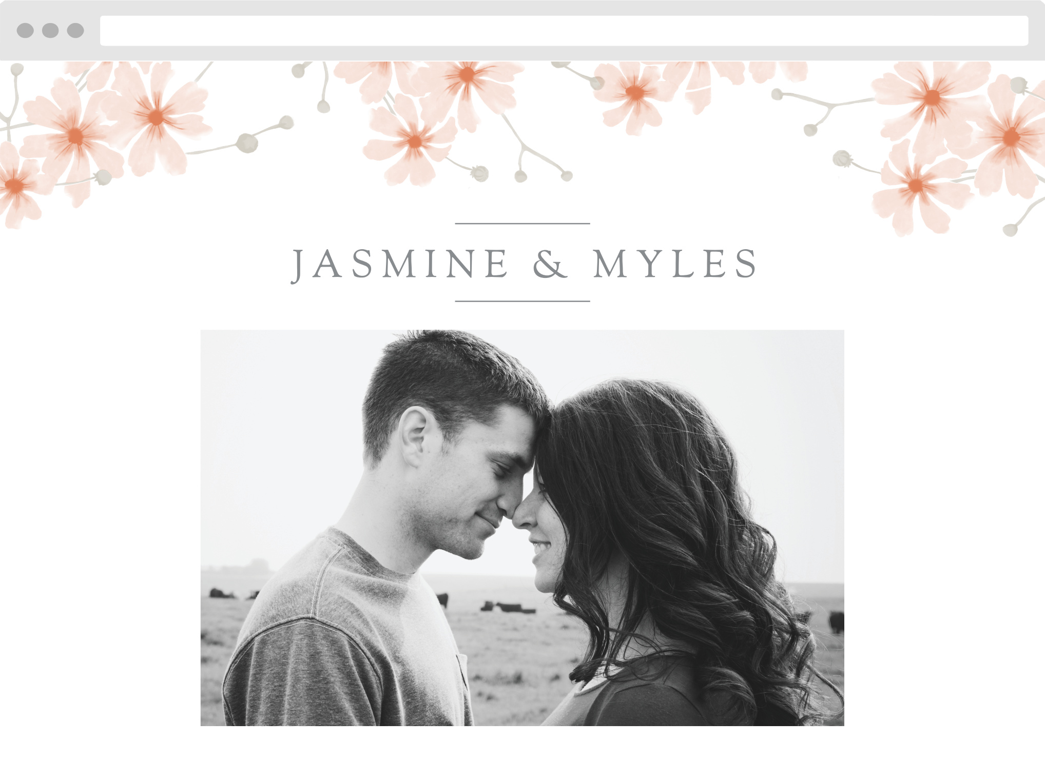 Delicate Blooms Wedding Website