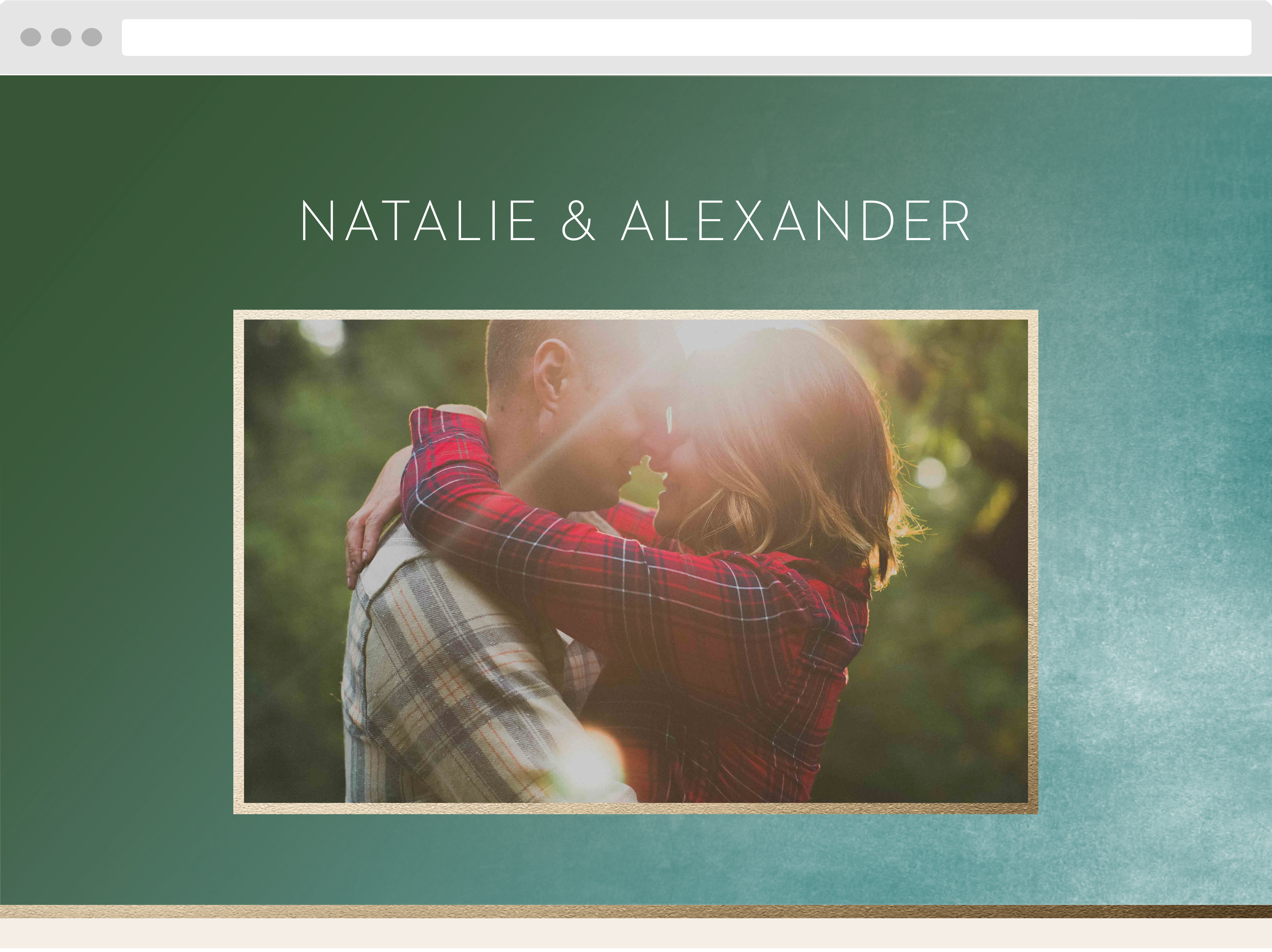 Modern Ombre Wedding Website