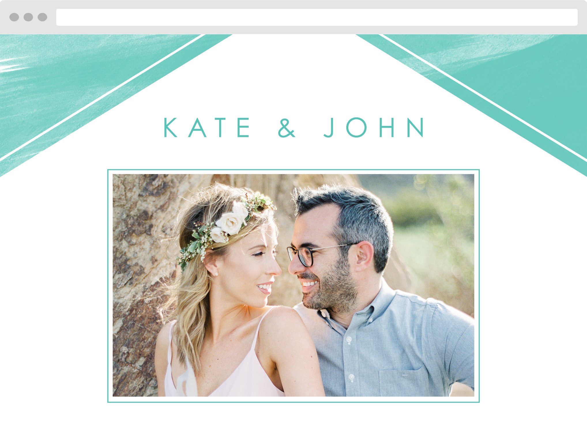 Ocean Watercolor Wedding Website
