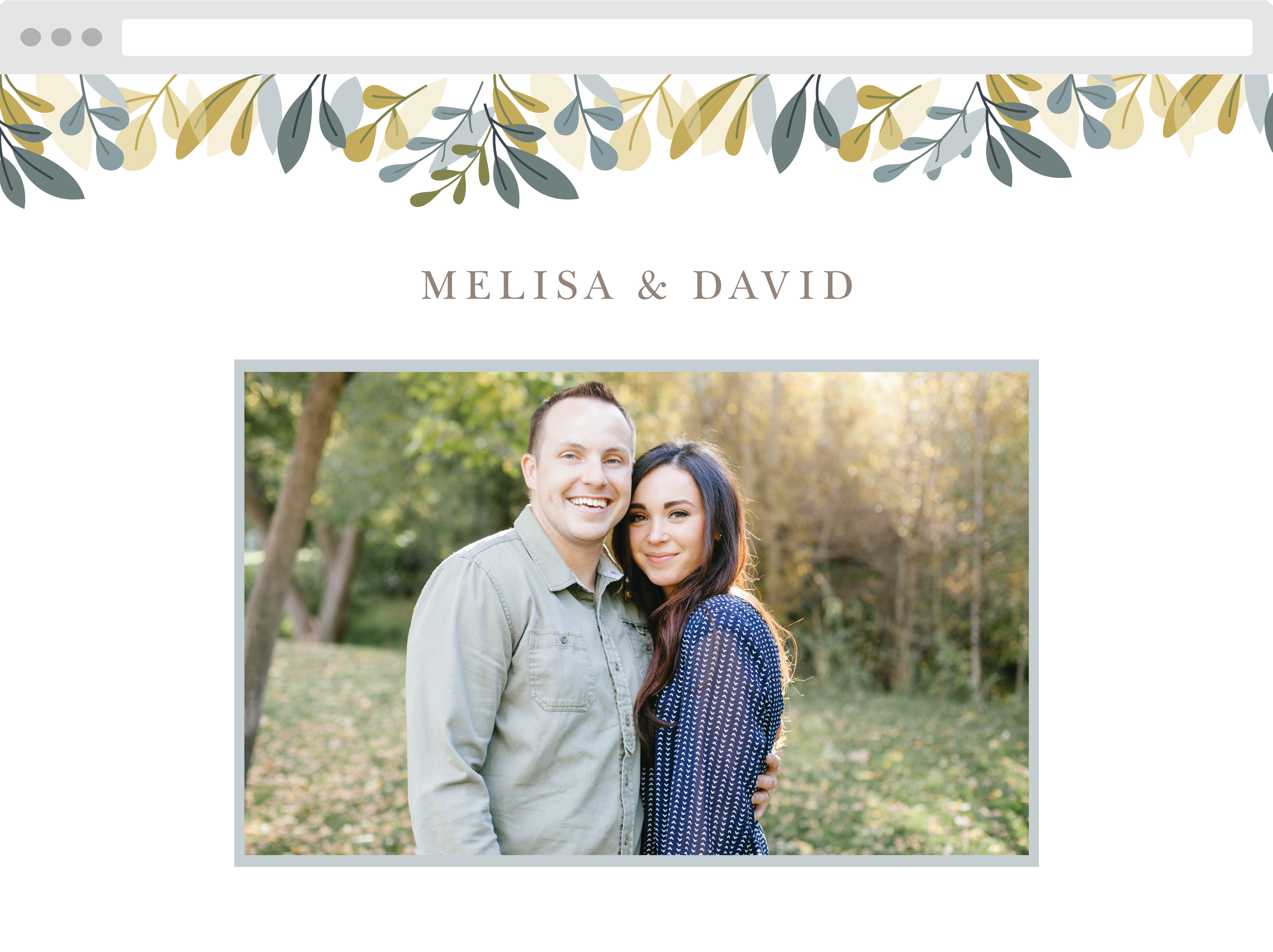Forest Leaves Wedding Website