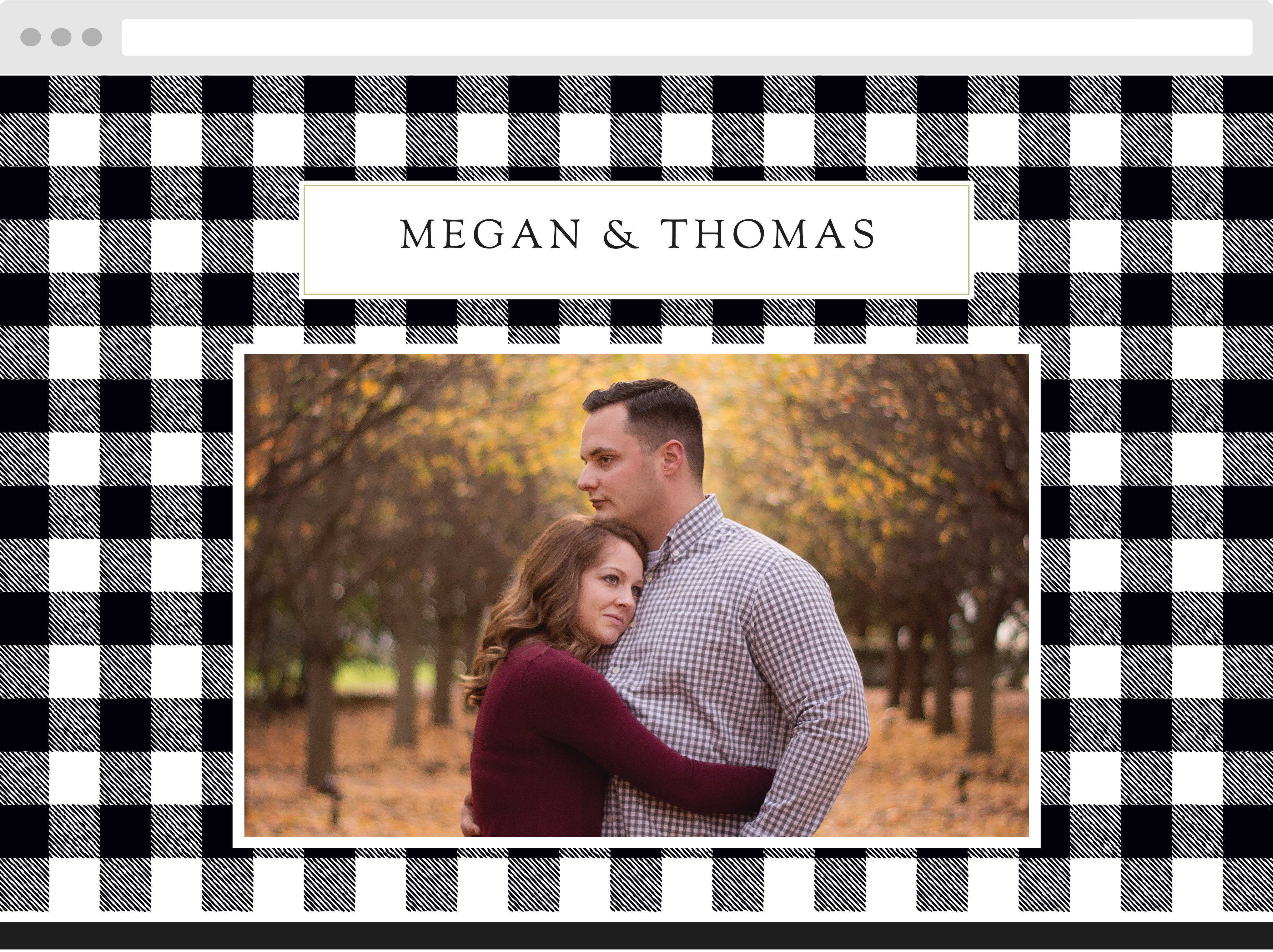 Rustic Plaid Wedding Website
