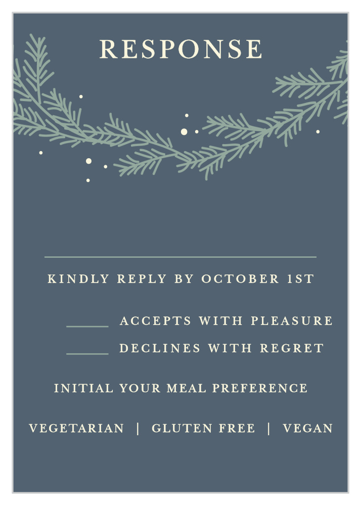 Evergreen Wreath Response Cards