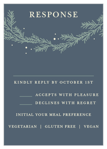 Evergreen Wreath Response Cards