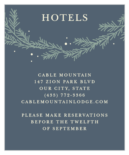 Evergreen Wreath Accommodation Cards