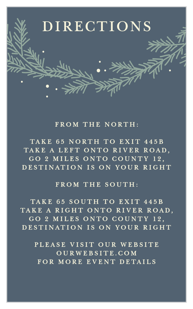 Evergreen Wreath Direction Cards