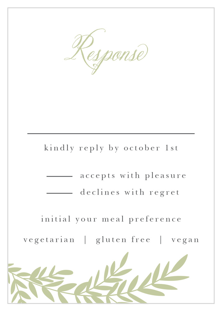 Blissful Boughs Response Cards