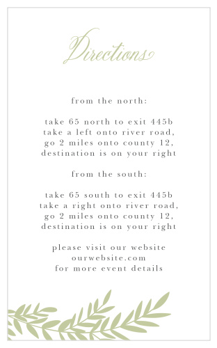 Blissful Boughs Direction Cards