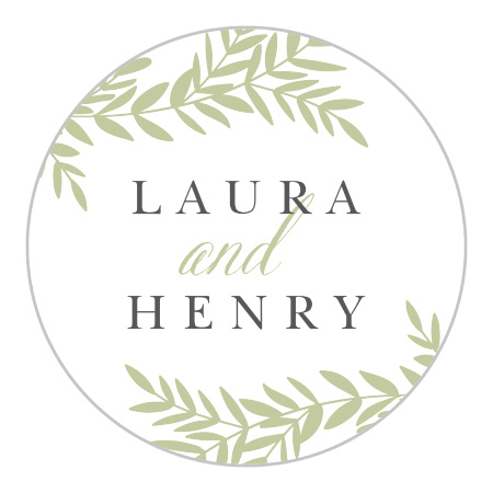 Blissful Boughs Wedding Stickers