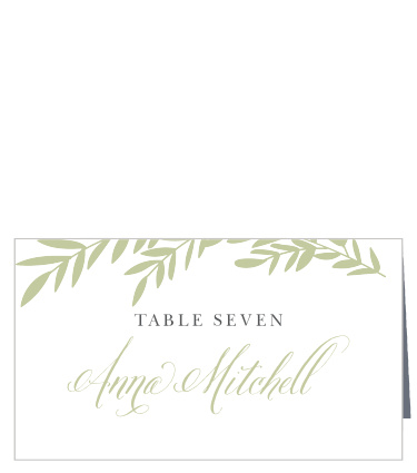 Our Blissful Boughs Place Cards utilize the same gorgeous design and color scheme as several other cards in the Blissful Boughs wedding suite.