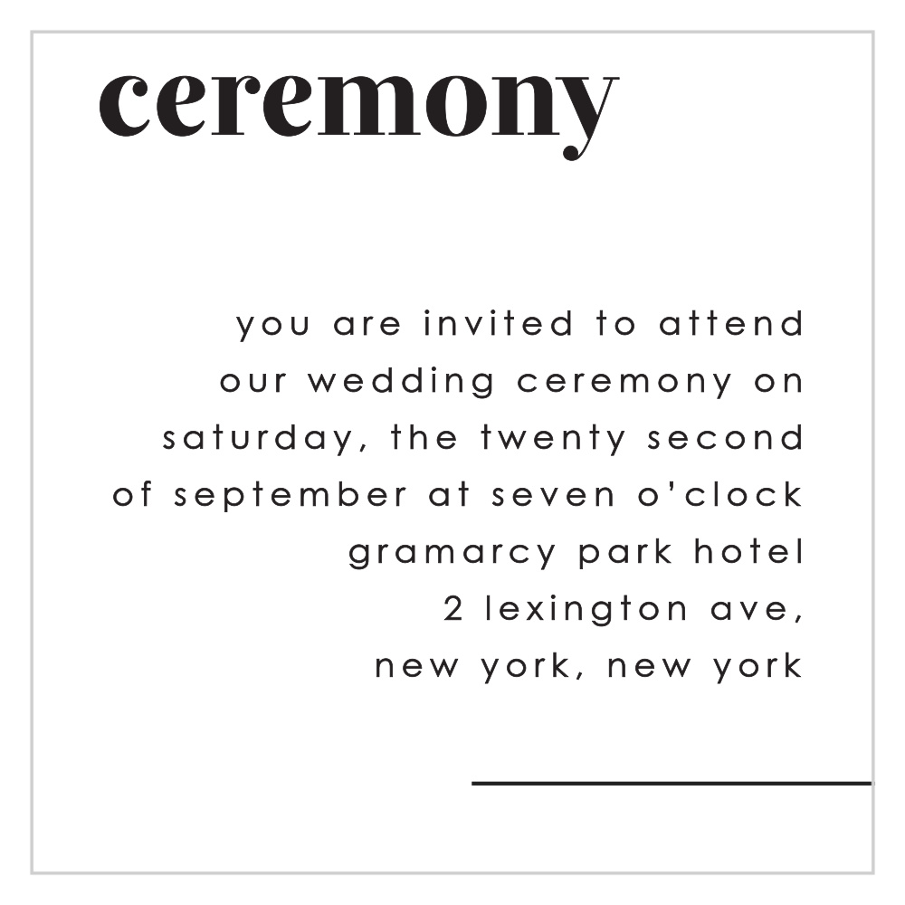 Mod Type Ceremony Cards