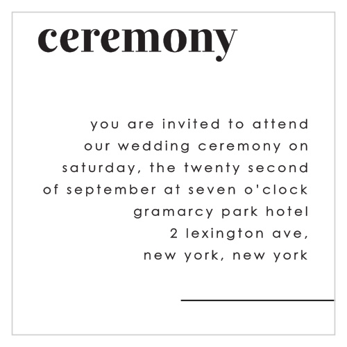 Mod Type Ceremony Cards