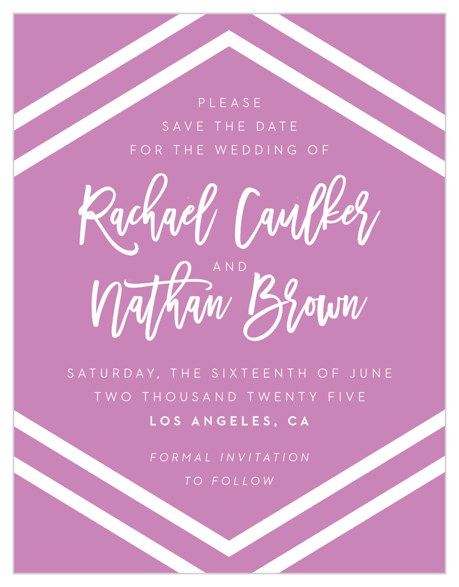Cheeky Chevron Save the Date Cards